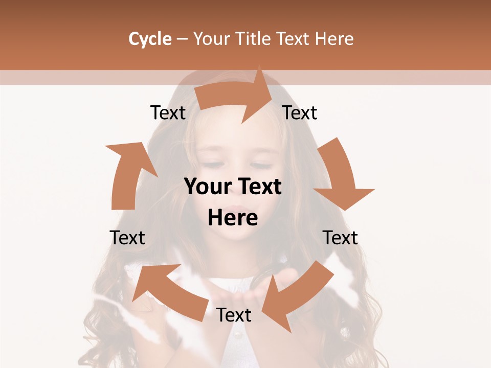 A Little Girl Is Blowing Bubbles In Her Hands PowerPoint Template