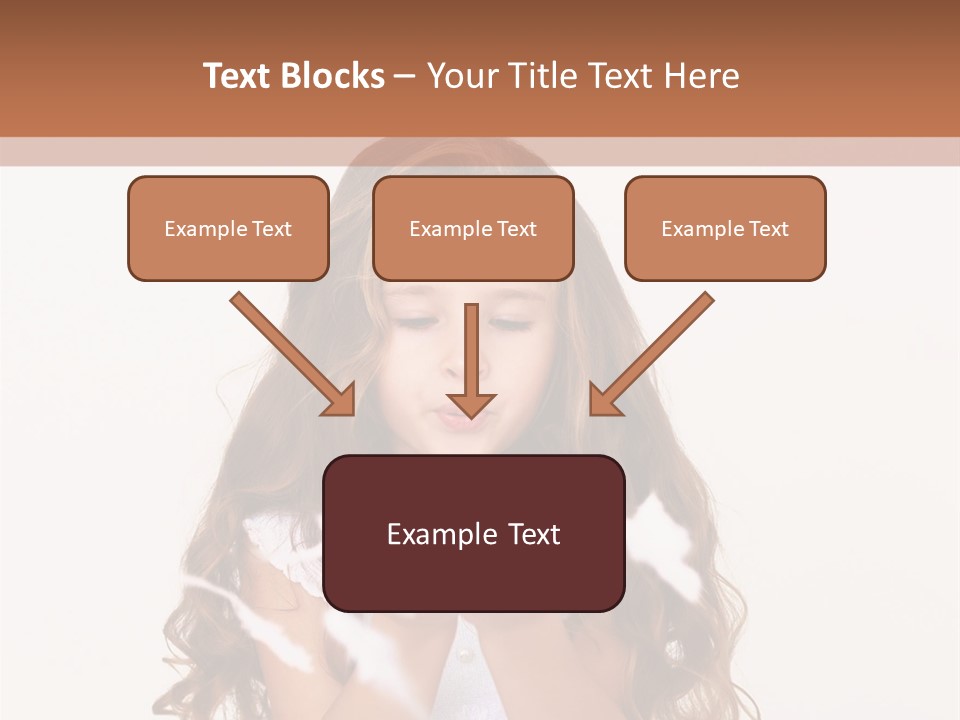 A Little Girl Is Blowing Bubbles In Her Hands PowerPoint Template