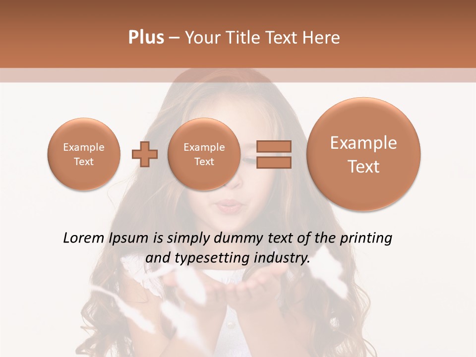 A Little Girl Is Blowing Bubbles In Her Hands PowerPoint Template