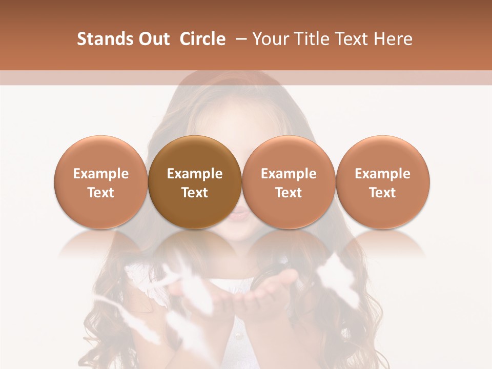 A Little Girl Is Blowing Bubbles In Her Hands PowerPoint Template