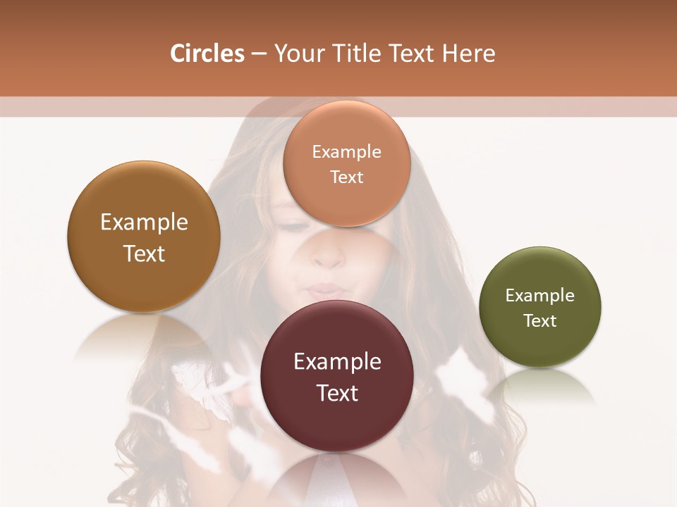 A Little Girl Is Blowing Bubbles In Her Hands PowerPoint Template