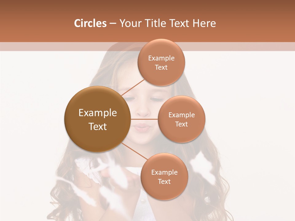 A Little Girl Is Blowing Bubbles In Her Hands PowerPoint Template