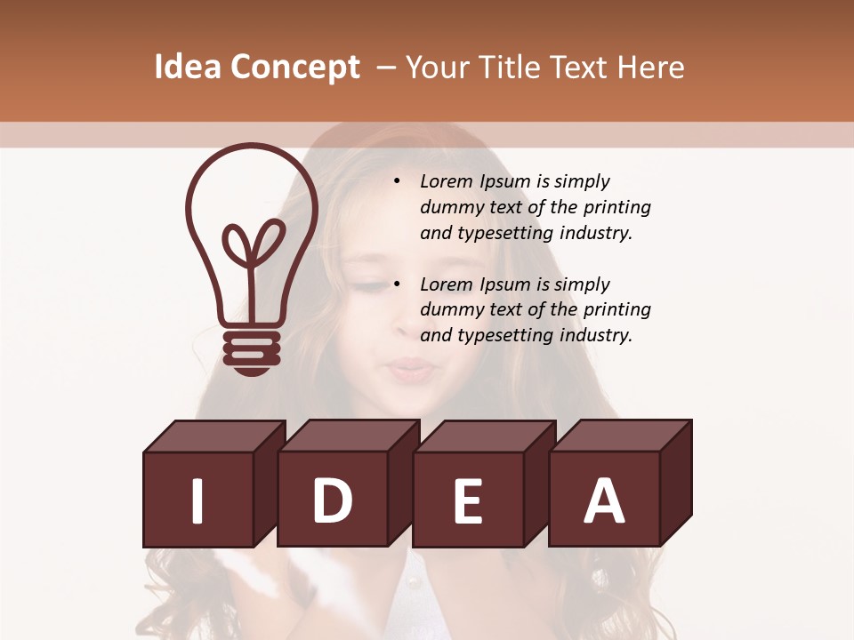 A Little Girl Is Blowing Bubbles In Her Hands PowerPoint Template