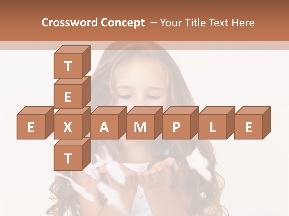 A Little Girl Is Blowing Bubbles In Her Hands PowerPoint Template