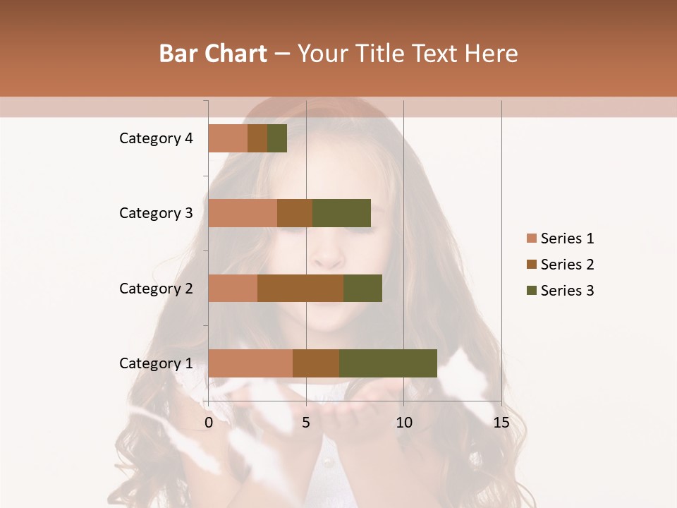 A Little Girl Is Blowing Bubbles In Her Hands PowerPoint Template