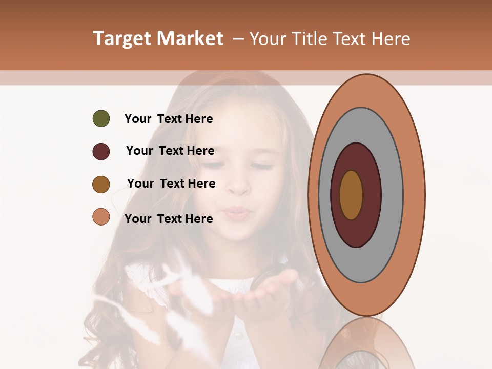 A Little Girl Is Blowing Bubbles In Her Hands PowerPoint Template