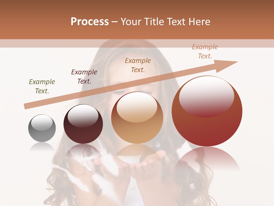 A Little Girl Is Blowing Bubbles In Her Hands PowerPoint Template