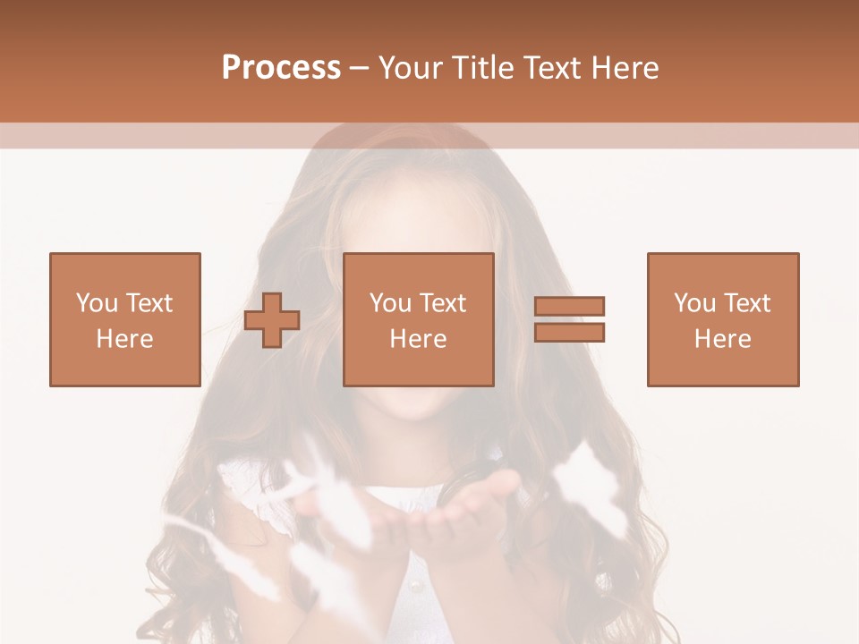 A Little Girl Is Blowing Bubbles In Her Hands PowerPoint Template