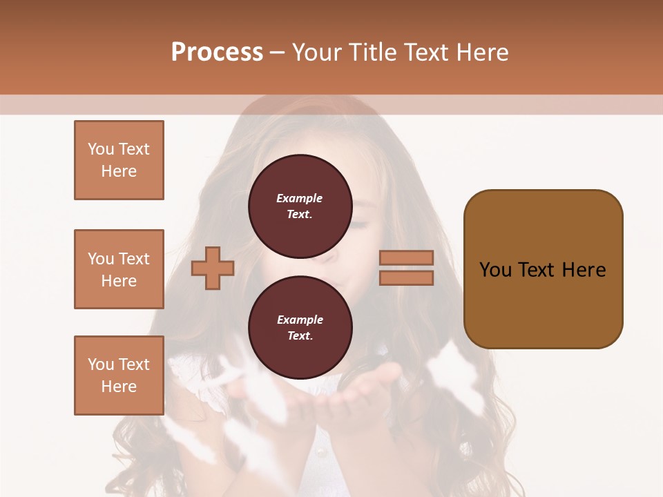 A Little Girl Is Blowing Bubbles In Her Hands PowerPoint Template