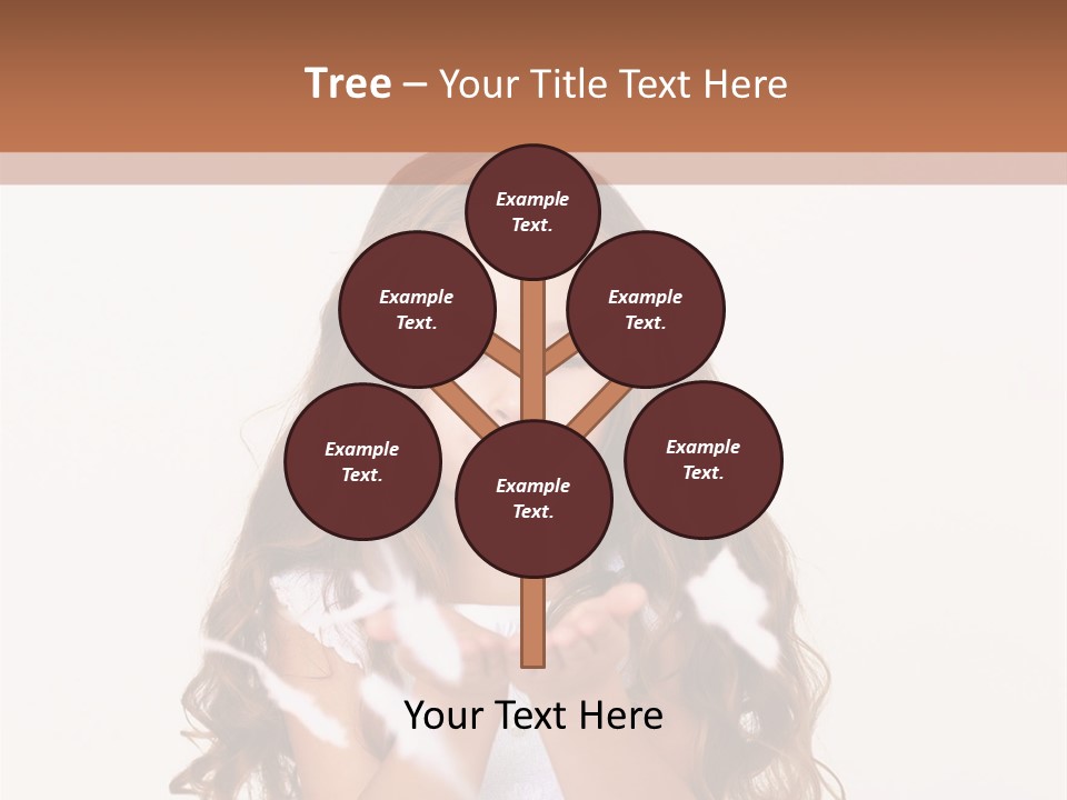 A Little Girl Is Blowing Bubbles In Her Hands PowerPoint Template