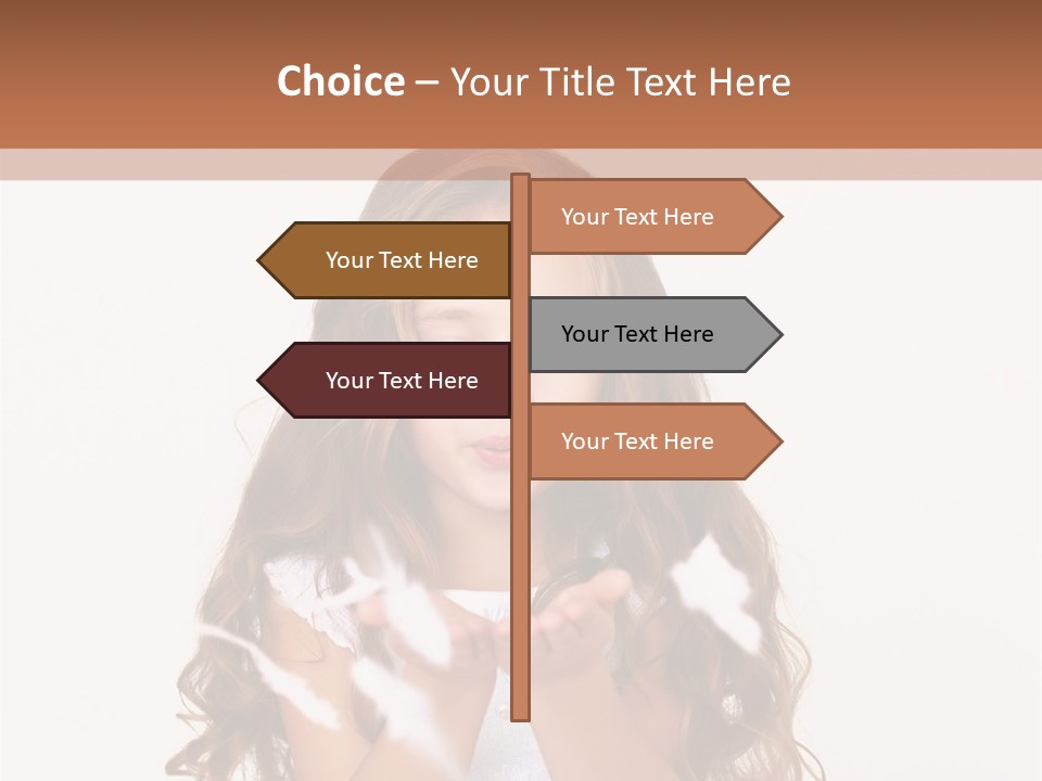 A Little Girl Is Blowing Bubbles In Her Hands PowerPoint Template