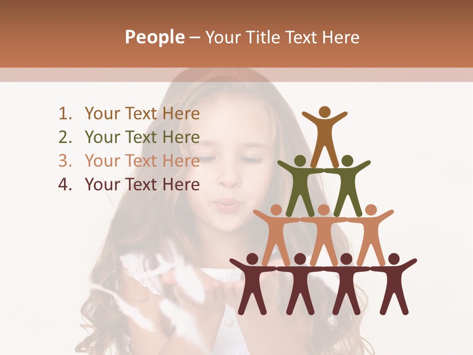 A Little Girl Is Blowing Bubbles In Her Hands PowerPoint Template