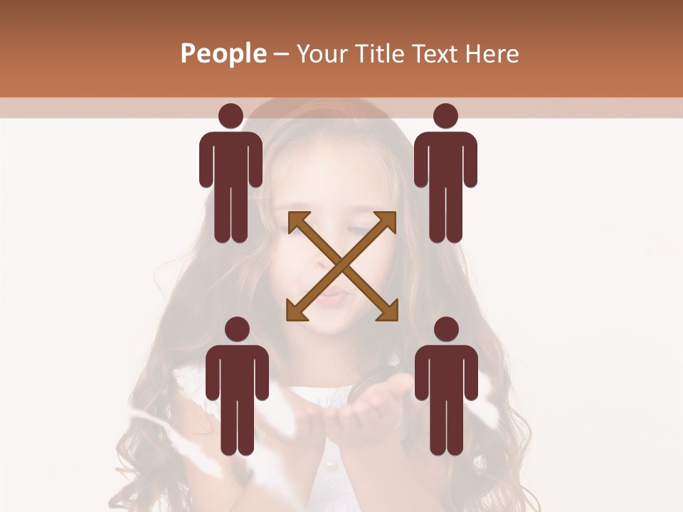 A Little Girl Is Blowing Bubbles In Her Hands PowerPoint Template