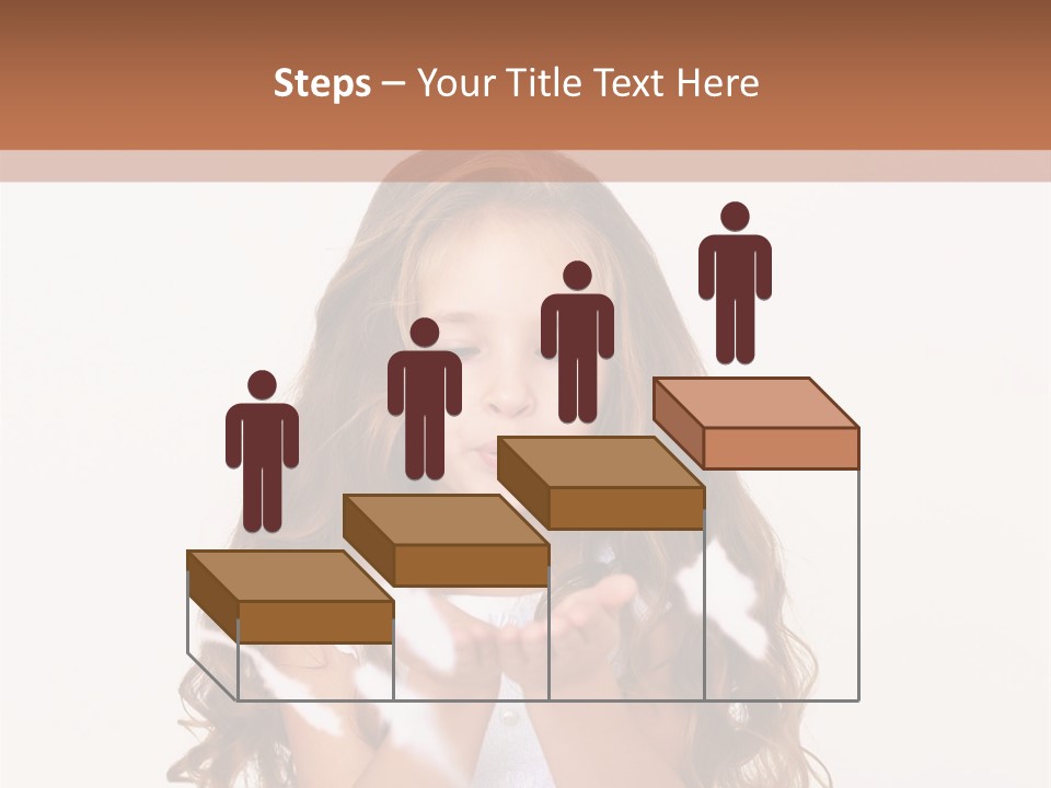 A Little Girl Is Blowing Bubbles In Her Hands PowerPoint Template