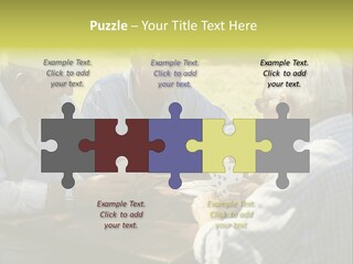 A Group Of Elderly Men Playing Cards At A Picnic Table PowerPoint Template