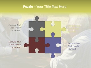 A Group Of Elderly Men Playing Cards At A Picnic Table PowerPoint Template