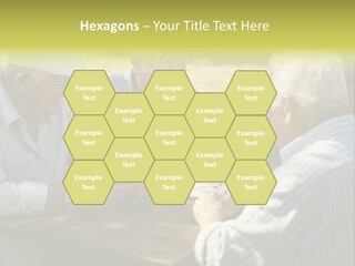 A Group Of Elderly Men Playing Cards At A Picnic Table PowerPoint Template