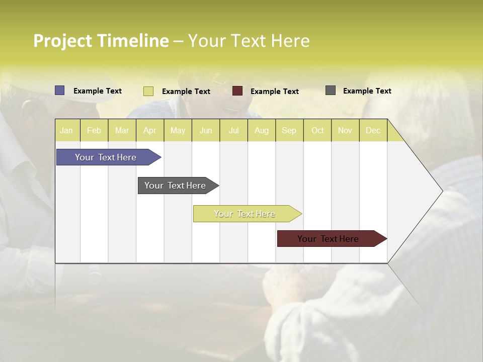 A Group Of Elderly Men Playing Cards At A Picnic Table PowerPoint Template