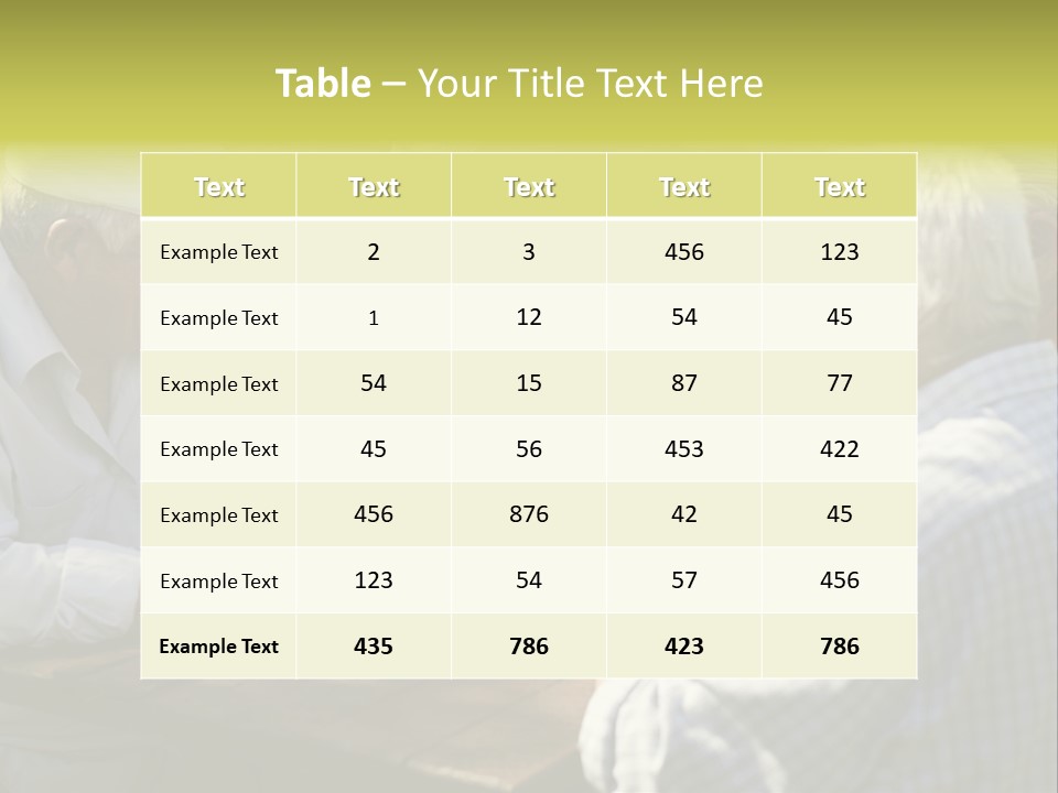 A Group Of Elderly Men Playing Cards At A Picnic Table PowerPoint Template
