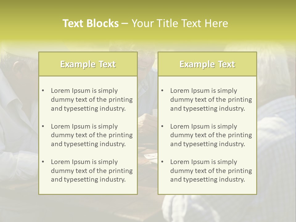 A Group Of Elderly Men Playing Cards At A Picnic Table PowerPoint Template
