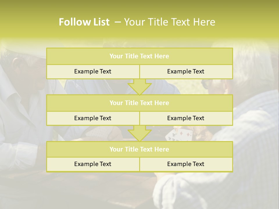 A Group Of Elderly Men Playing Cards At A Picnic Table PowerPoint Template
