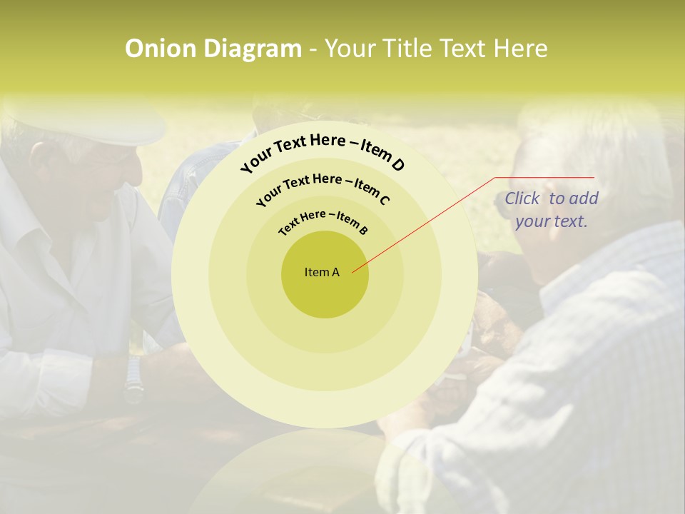 A Group Of Elderly Men Playing Cards At A Picnic Table PowerPoint Template