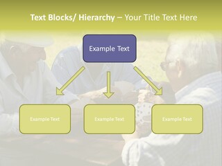 A Group Of Elderly Men Playing Cards At A Picnic Table PowerPoint Template