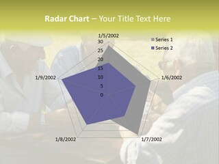 A Group Of Elderly Men Playing Cards At A Picnic Table PowerPoint Template