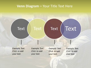 A Group Of Elderly Men Playing Cards At A Picnic Table PowerPoint Template