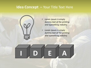 A Group Of Elderly Men Playing Cards At A Picnic Table PowerPoint Template