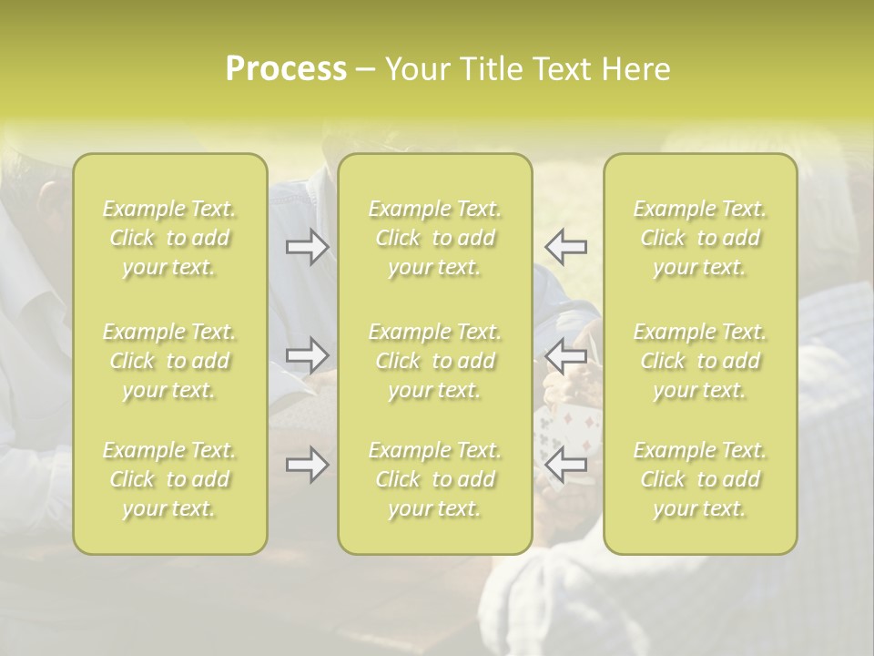 A Group Of Elderly Men Playing Cards At A Picnic Table PowerPoint Template
