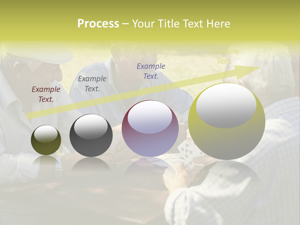 A Group Of Elderly Men Playing Cards At A Picnic Table PowerPoint Template