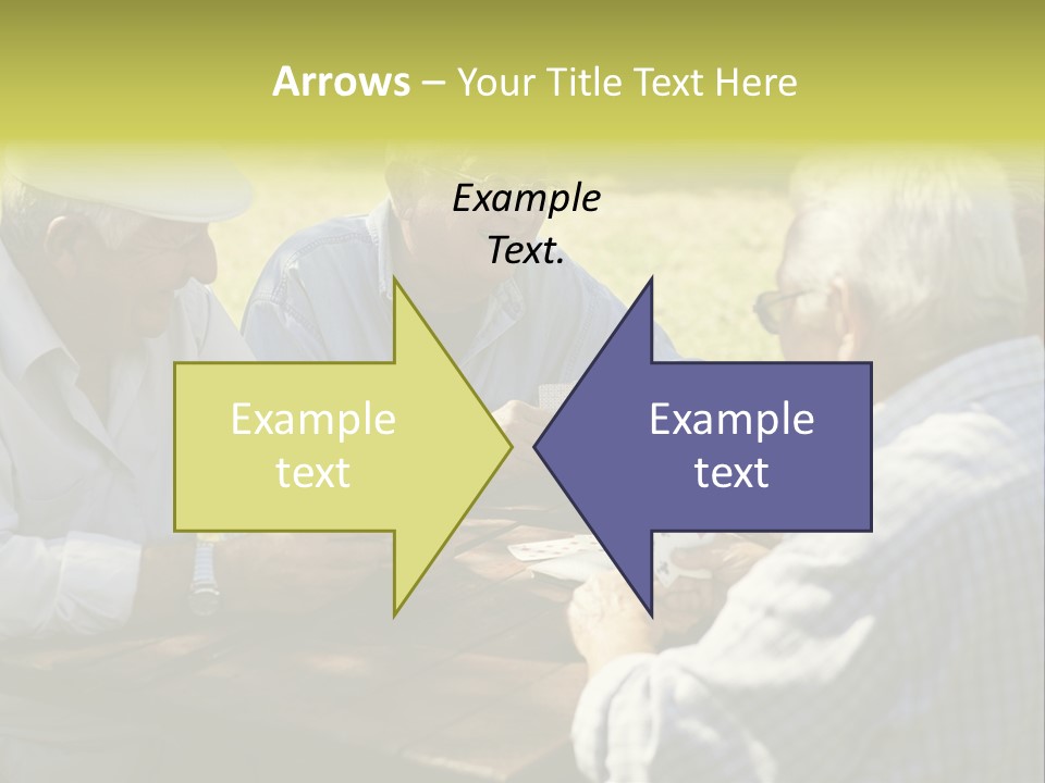 A Group Of Elderly Men Playing Cards At A Picnic Table PowerPoint Template