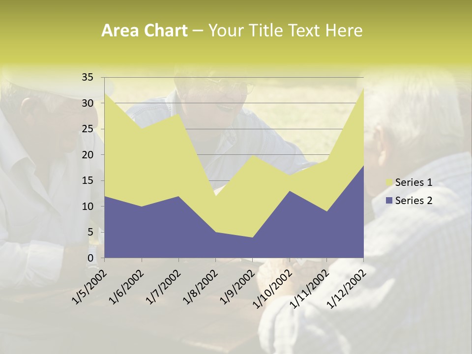 A Group Of Elderly Men Playing Cards At A Picnic Table PowerPoint Template