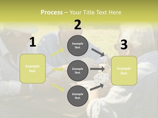 A Group Of Elderly Men Playing Cards At A Picnic Table PowerPoint Template