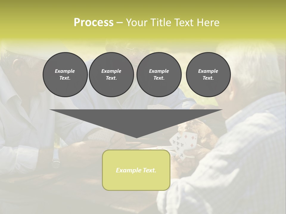 A Group Of Elderly Men Playing Cards At A Picnic Table PowerPoint Template