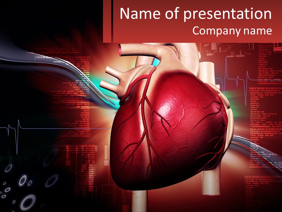 A Medical Powerpoint Presentation With A Heart PowerPoint Template