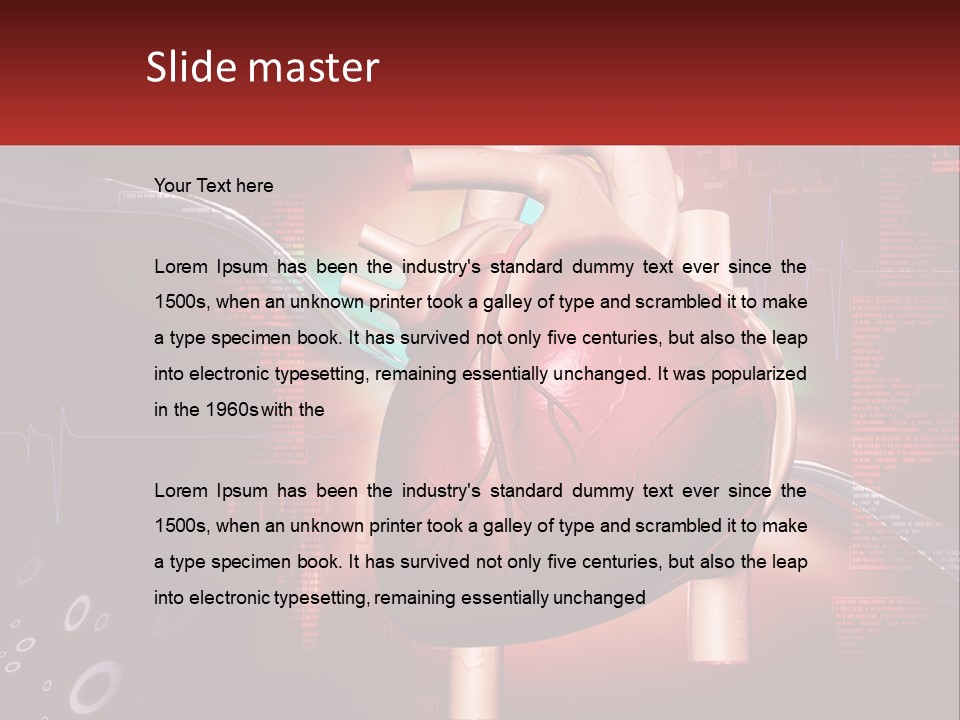 A Medical Powerpoint Presentation With A Heart PowerPoint Template