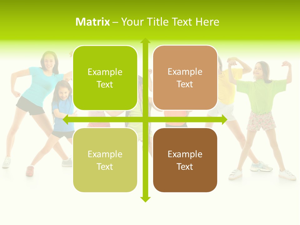 A Group Of Young Girls Standing Next To Each Other PowerPoint Template