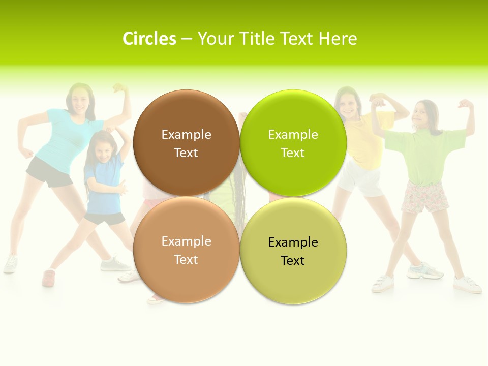 A Group Of Young Girls Standing Next To Each Other PowerPoint Template