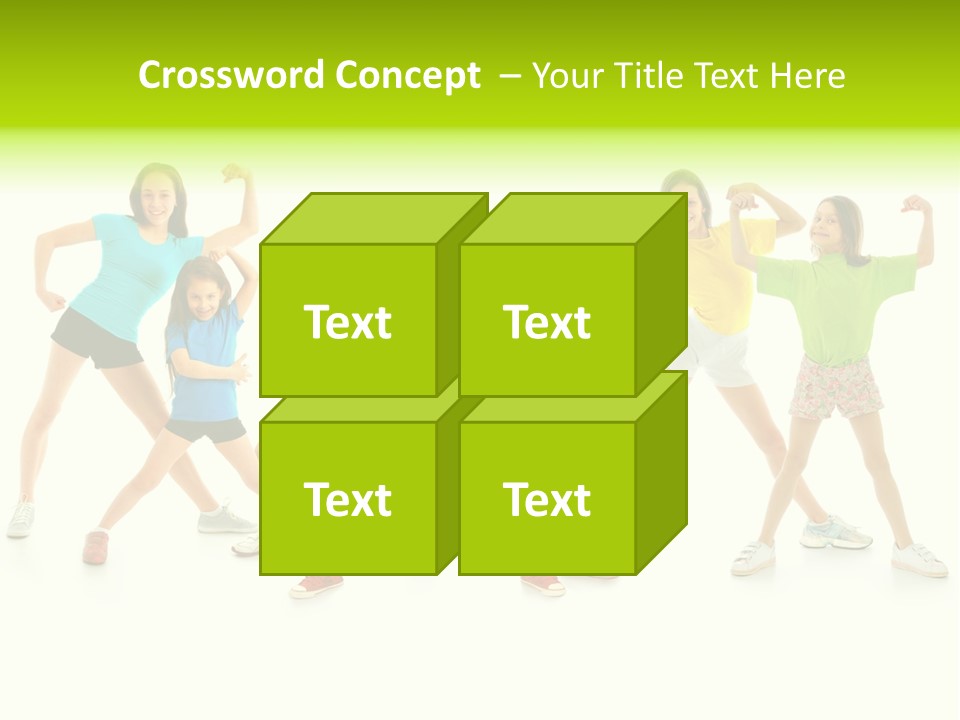 A Group Of Young Girls Standing Next To Each Other PowerPoint Template