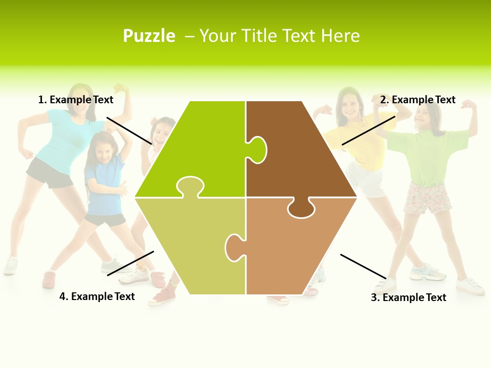 A Group Of Young Girls Standing Next To Each Other PowerPoint Template