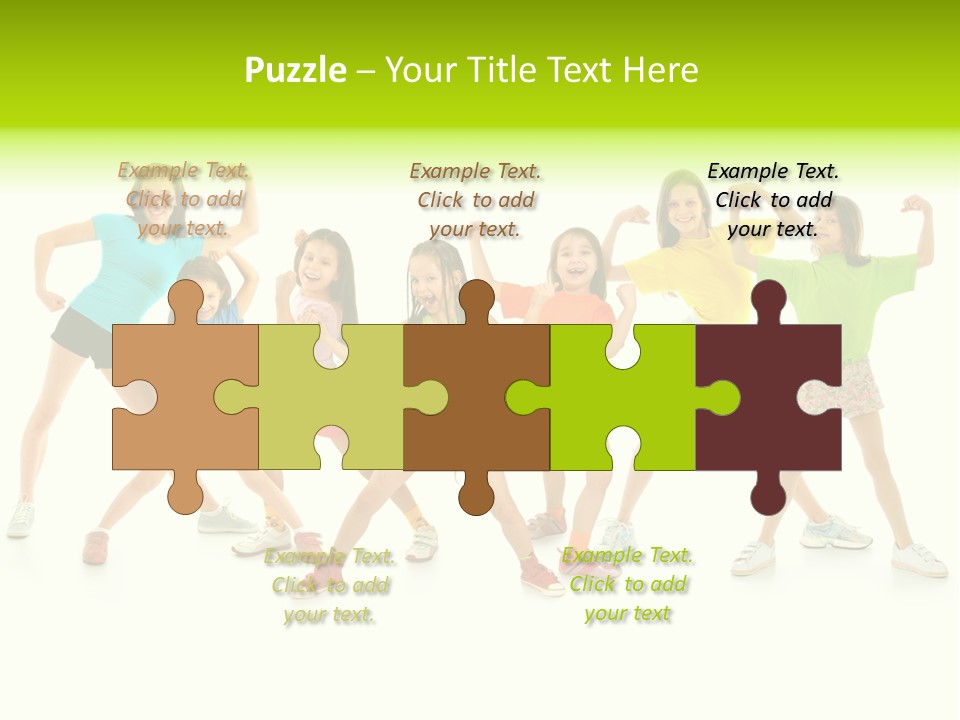 A Group Of Young Girls Standing Next To Each Other PowerPoint Template