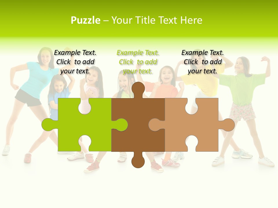 A Group Of Young Girls Standing Next To Each Other PowerPoint Template