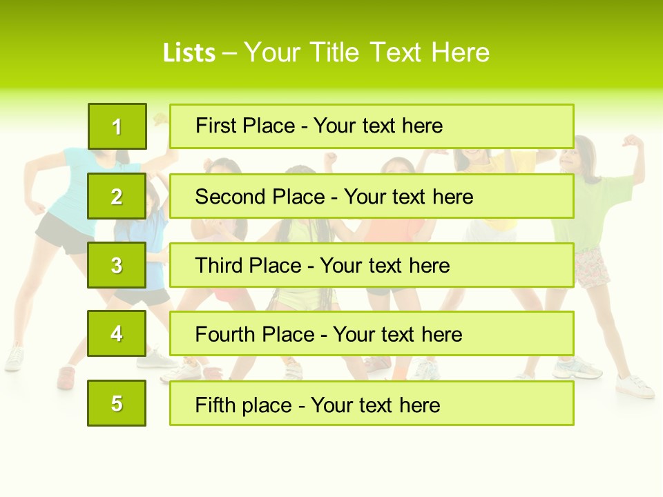 A Group Of Young Girls Standing Next To Each Other PowerPoint Template