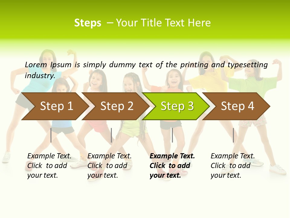 A Group Of Young Girls Standing Next To Each Other PowerPoint Template