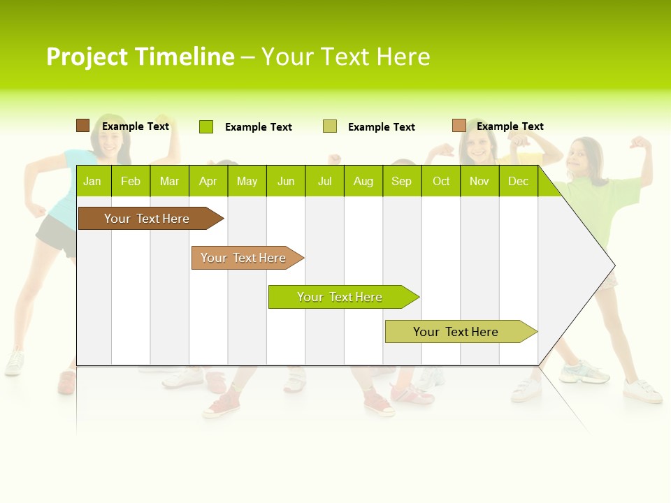A Group Of Young Girls Standing Next To Each Other PowerPoint Template