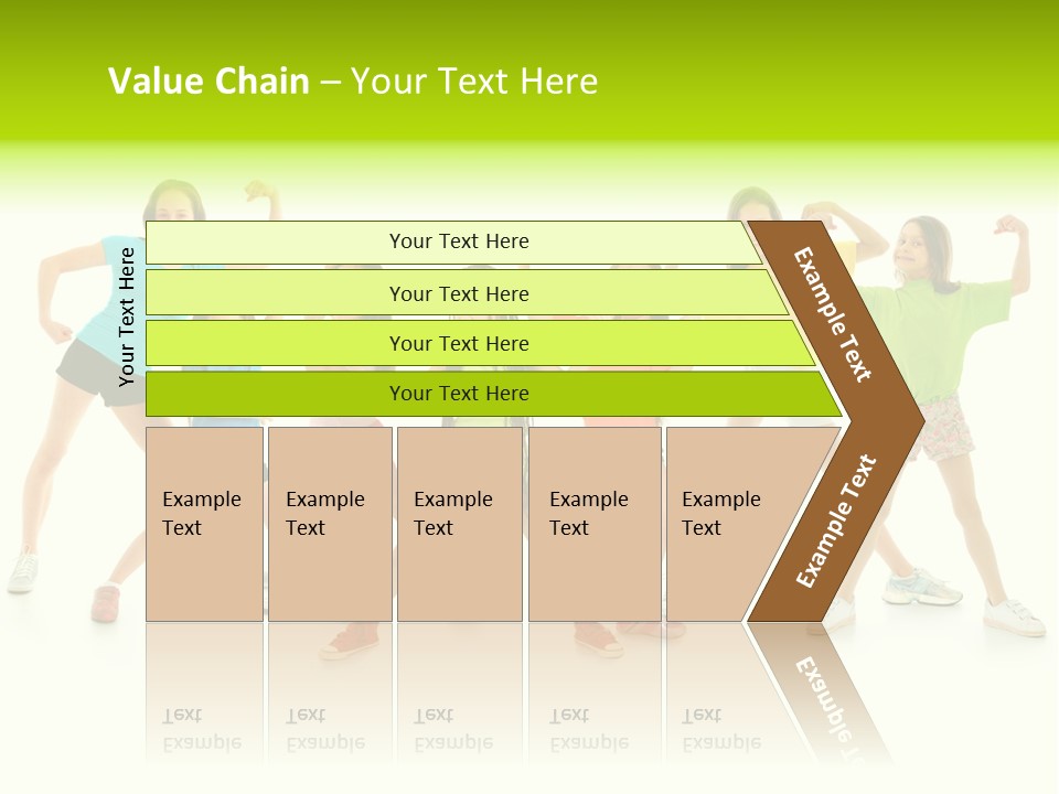 A Group Of Young Girls Standing Next To Each Other PowerPoint Template