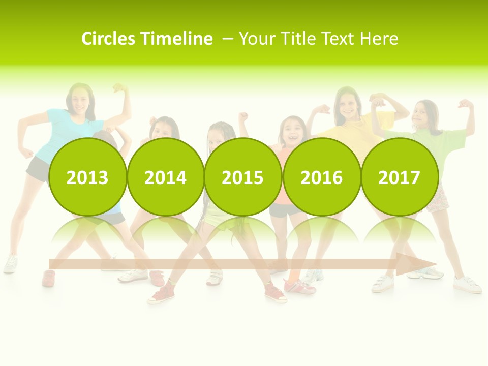 A Group Of Young Girls Standing Next To Each Other PowerPoint Template