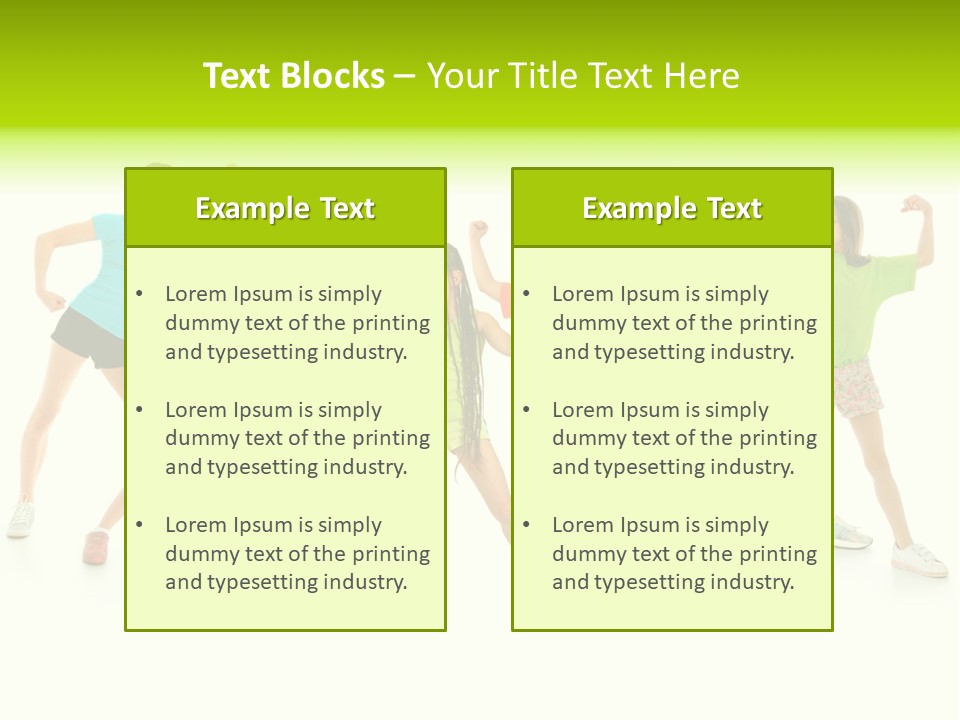 A Group Of Young Girls Standing Next To Each Other PowerPoint Template